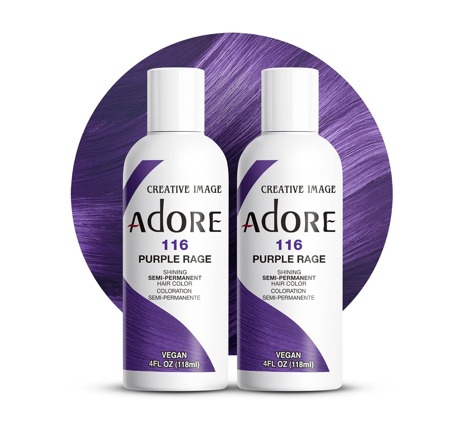 Adore Semi Permanent Hair Color, 107 Mocha, 4 Fl Oz | Vegan & Cruelty-Free Brown Hair Dye | No Ammonia, No Peroxide, No Alcohol