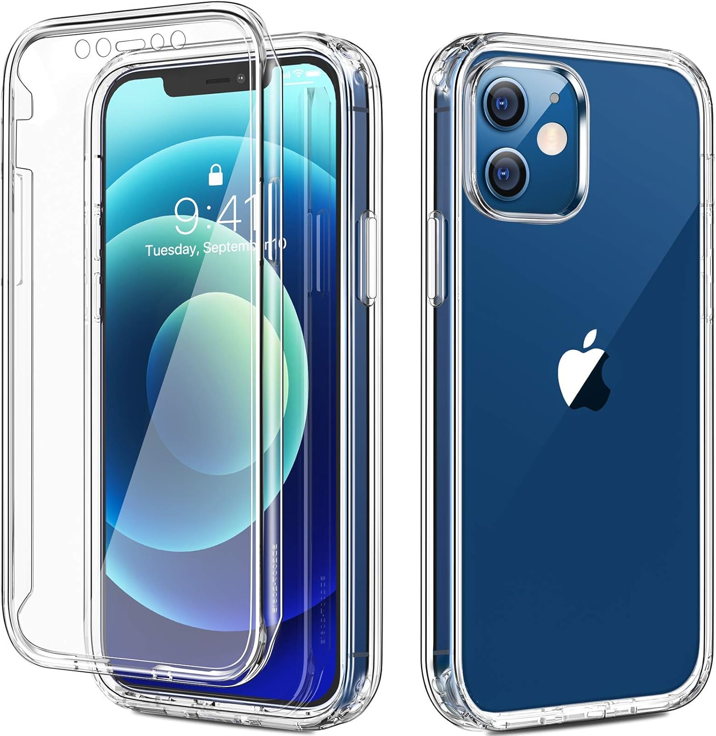 Diaclara Designed for iPhone 12 Mini Case, Full Body Rugged with Built-in Touch Sensitive Anti-Scratch Screen Protector