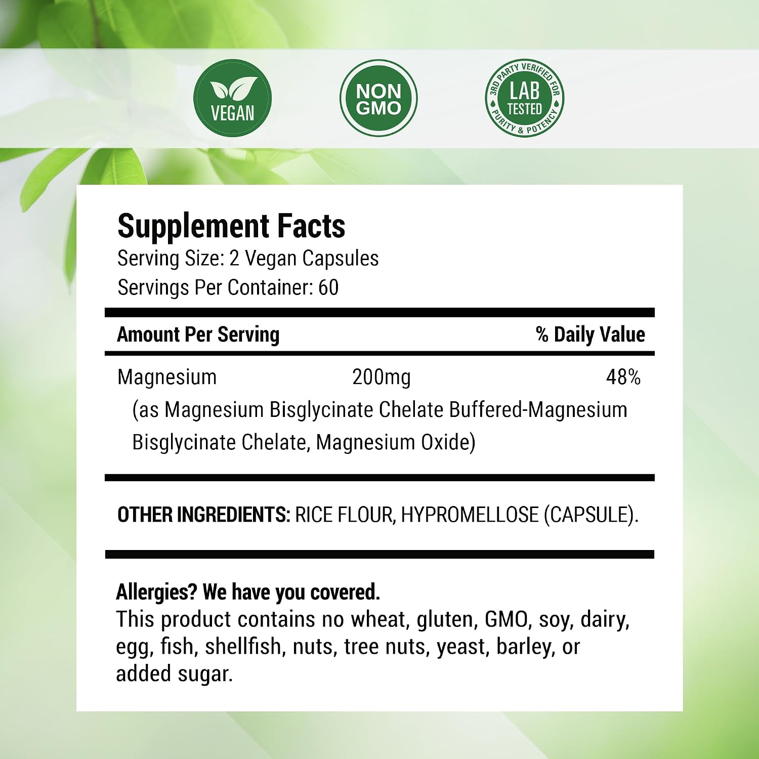 Nested Naturals Magnesium Glycinate Chelate - 200mg Chelated Magnesium Supplement for Muscle Cramps, Relaxation, & Sleep Support - 100% Albion TRACCS Buffered Magnesium Glycinate - 120 Vegan Capsules