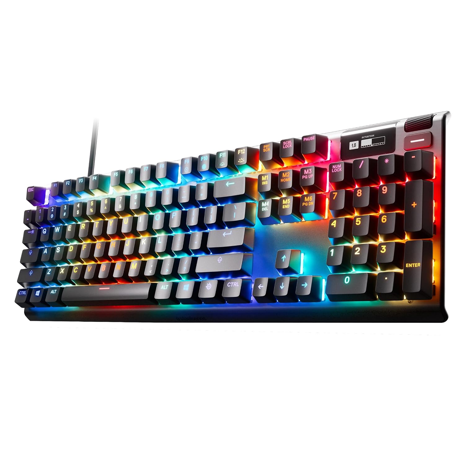 SteelSeries Apex Pro - HyperMagnetic Gaming Keyboard - World's Fastest Keyboard - Adjustable Actuation - OLED Screen - RGB - USB Passthrough​