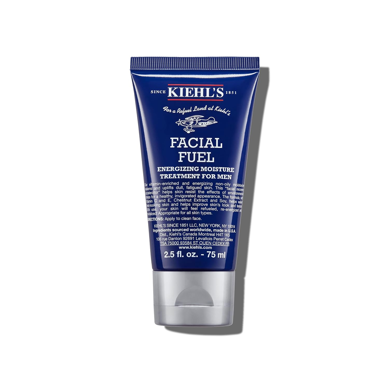 Kiehl's - Facial Fuel Men's Energizing Moisturizer | Men's Daily Face Moisturizer to Revive Skin - With Vitamin Cg & Caffeine - Fast Absorbing & Non-Greasy