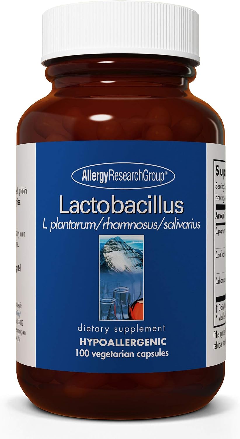 Allergy Research Group ARG Lactobacillus - Multi-Strain Probiotic Capsule - Gut & Digestive Health Support - Dairy Free