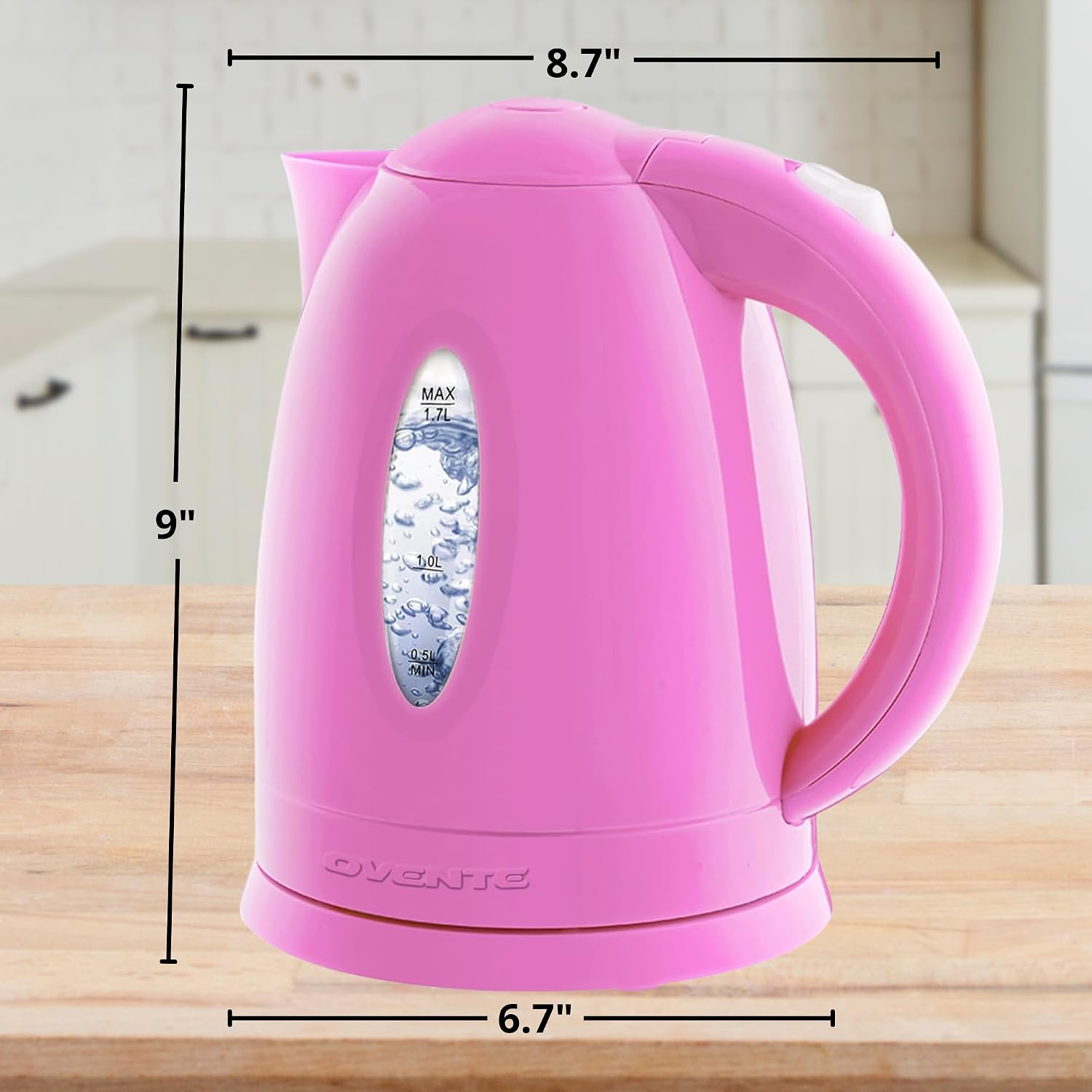 OVENTE 1.7L Electric Kettle with 1100W Fast Boiling Water, Green KP72G