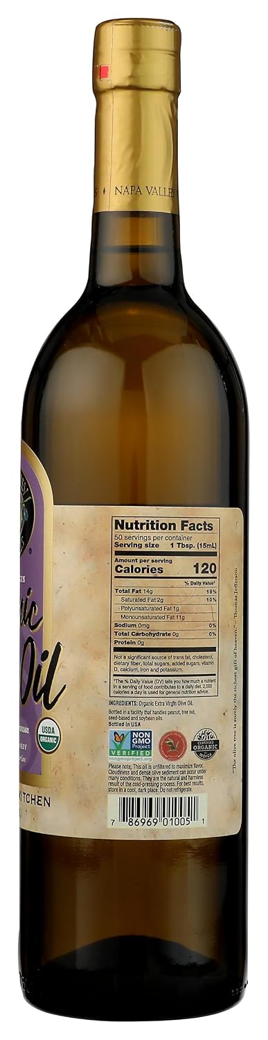 Napa Valley Naturals Organic Extra Virgin Olive Oil, 25.4 FZ