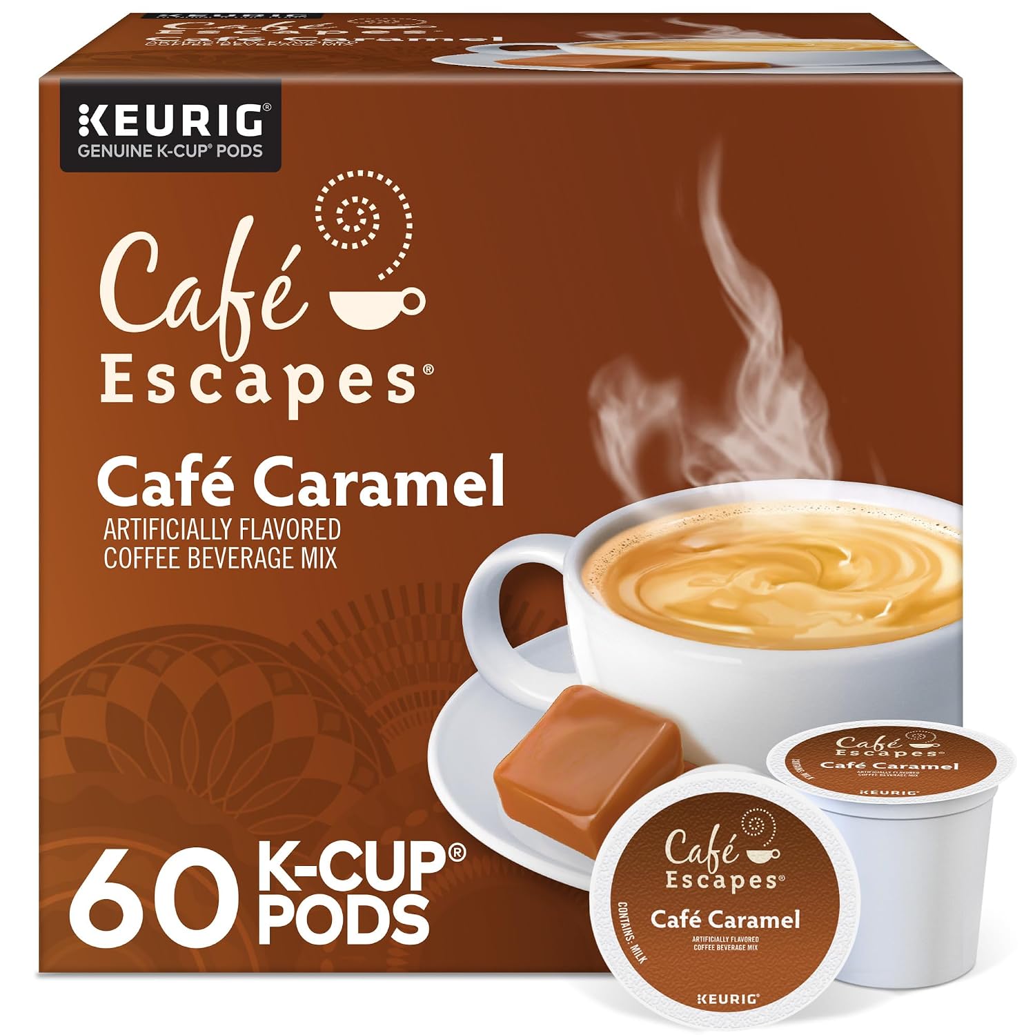 Cafe Escapes Milk Chocolate Hot Cocoa Keurig Single-Serve K-Cup Pods, 96 Count