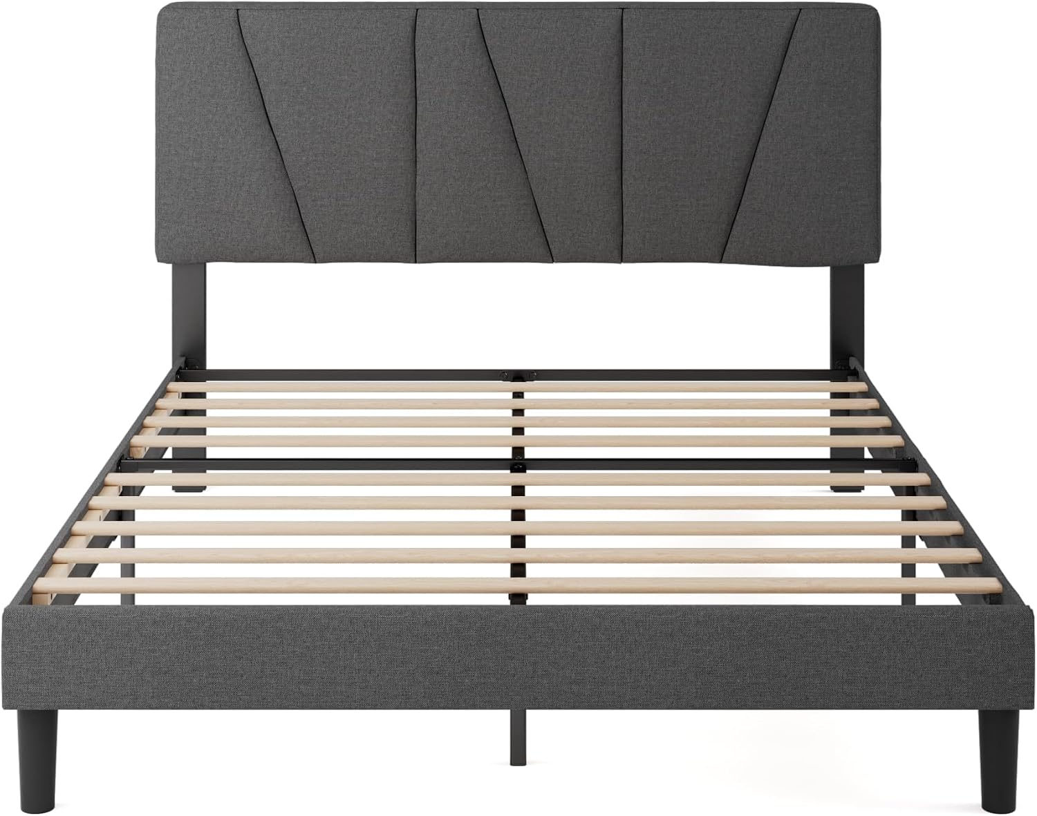 Zinus Maya Platform Bed Frame, Four Underbed Storage Drawers, Full | Secure Locking Drawers, Modern Upholstered Look, Minimalist Design, Straightforward Assembly, No Box Spring Needed