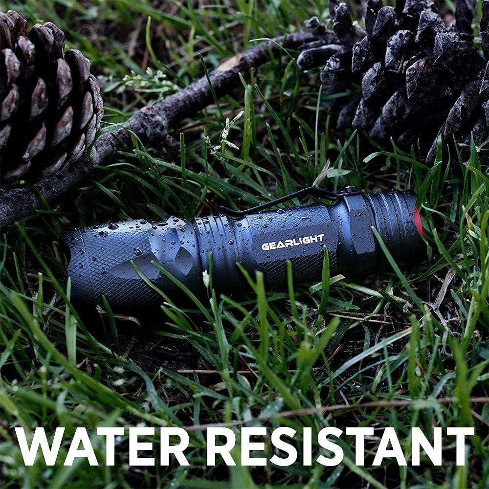 GearLight M3 Mini LED Flashlight - 2 Bright, Small Tactical Flashlights with High Lumens and Pocket Clip for Camping