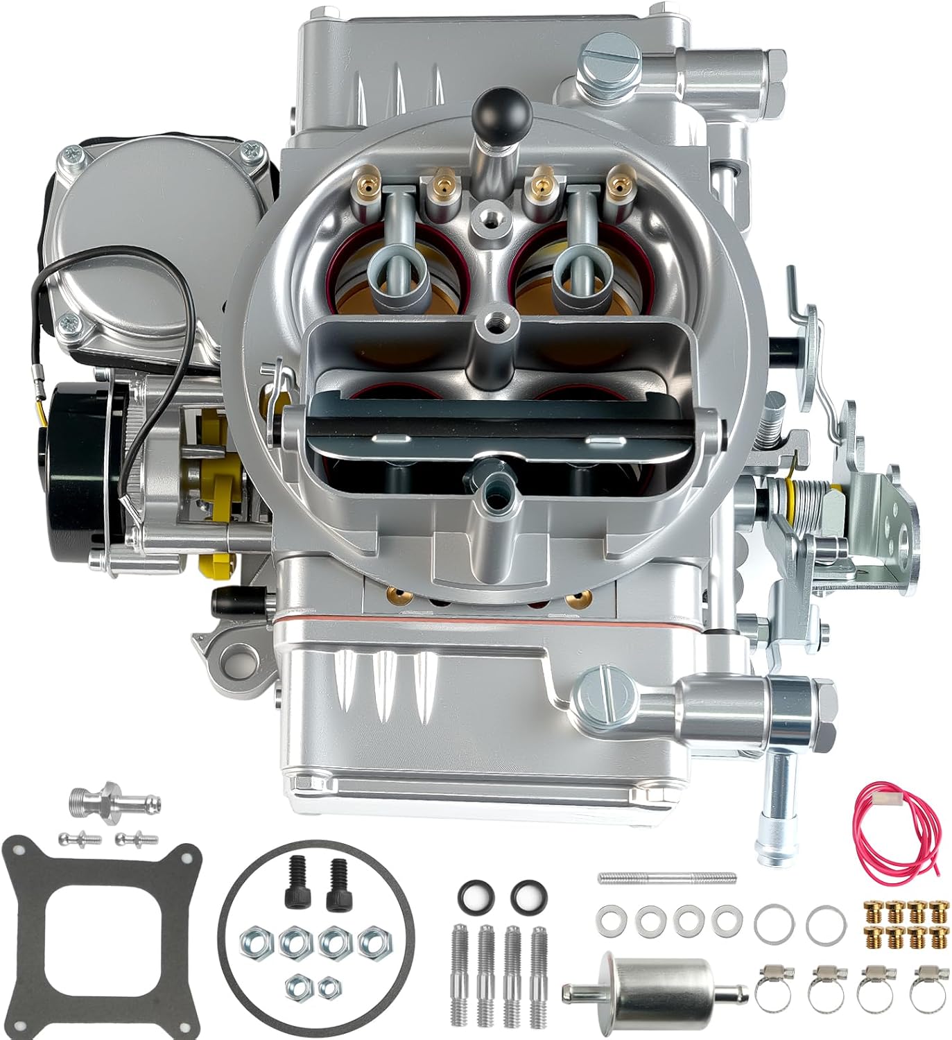 BR-67270 4 Barrel Carburetor for Holly 4150 Model Vacuum Secondary Electric Choke Replacement 600 CFM