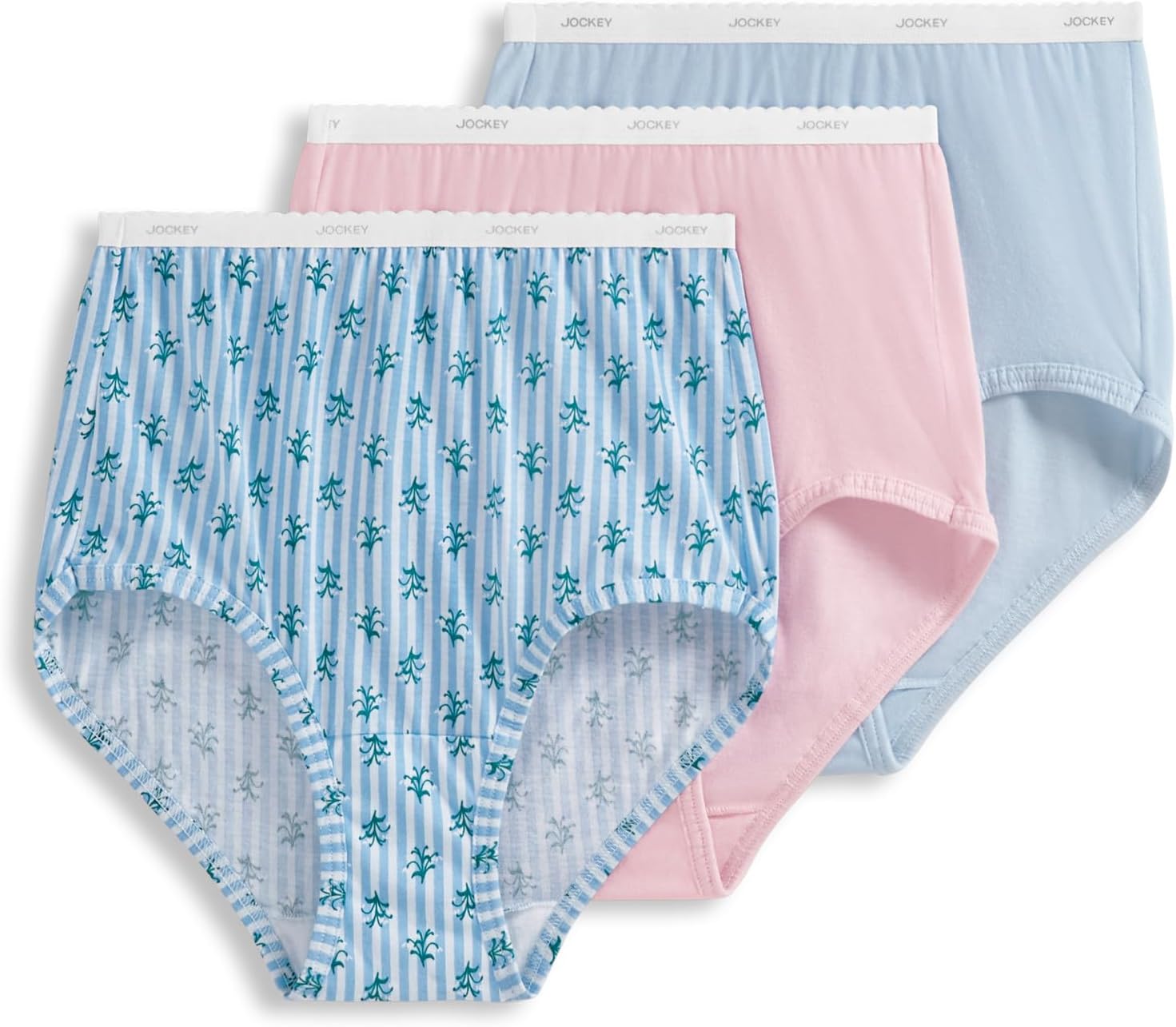 Jockey Women's Underwear Plus Size 100% Cotton Classic Brief - 3 Pack