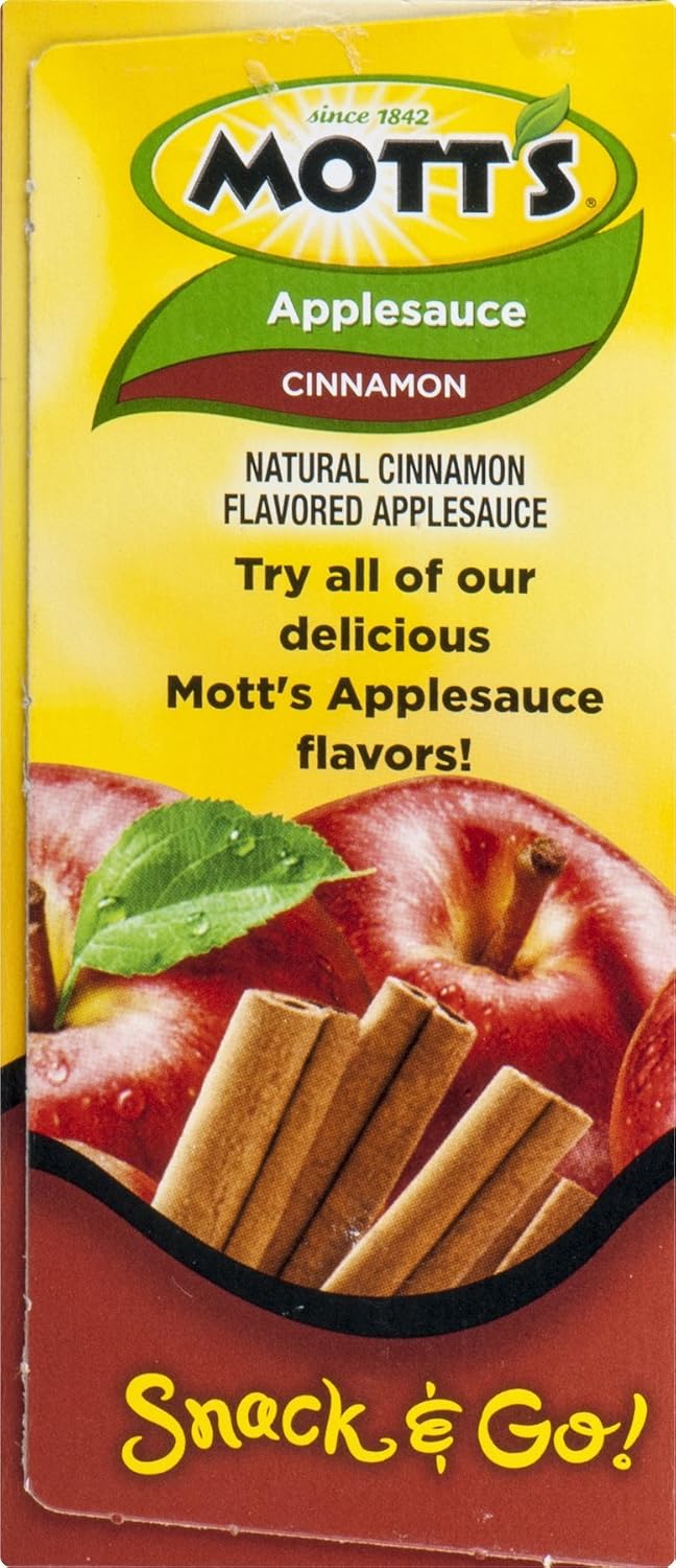 Mott's Cinnamon Applesauce, 3.2 oz clear pouches, 12 count