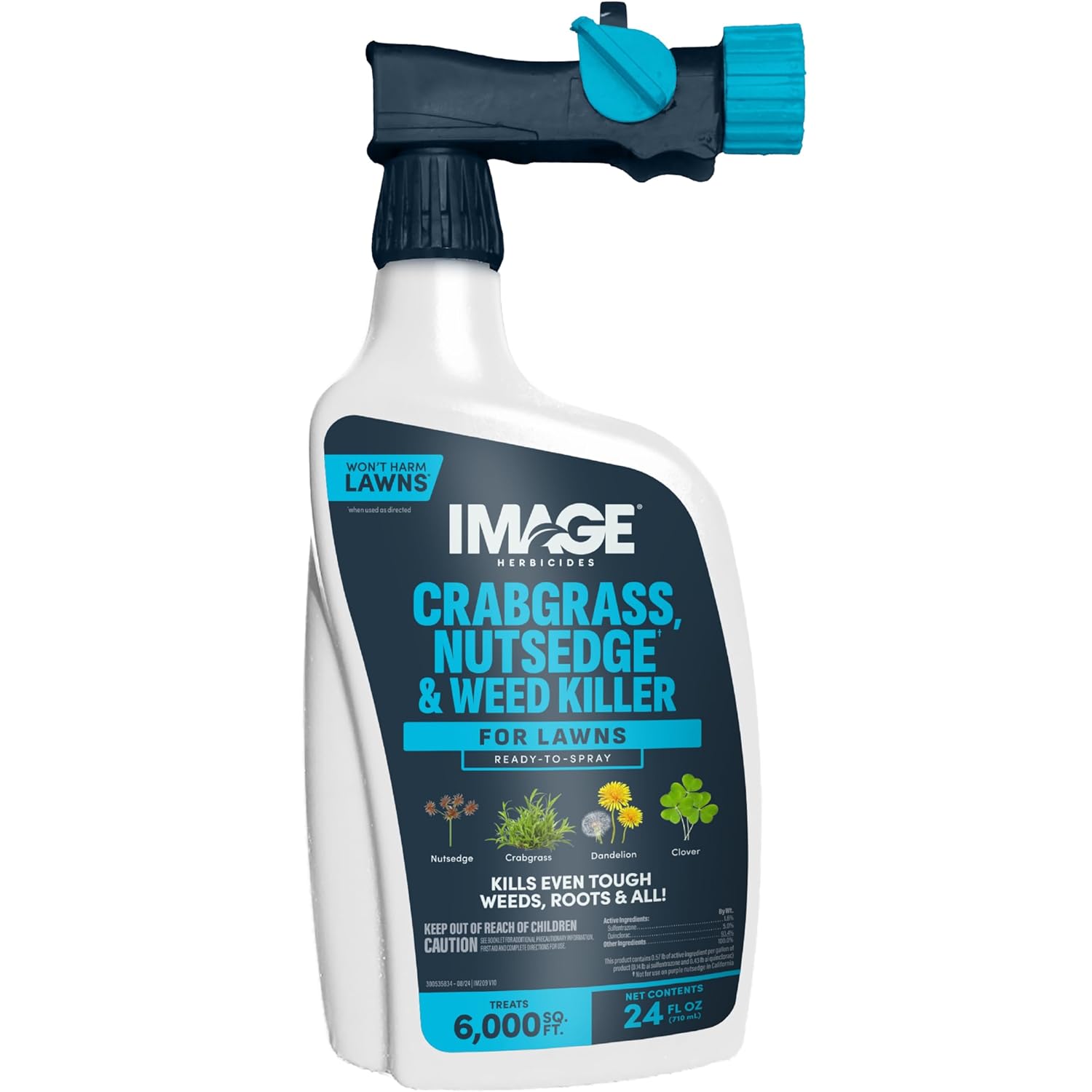 Image Herbicide Crabgrass, Nutsedge, & Weed Killer for Lawns 24 fl oz | Ready-to-spray weed spray, water based formula