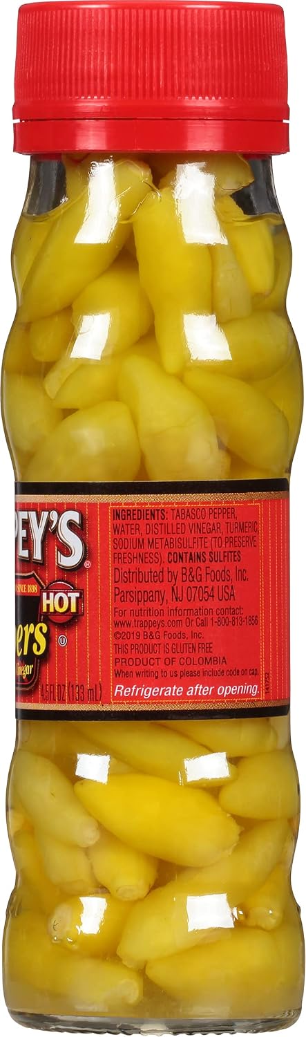 Trappey's Hot Peppers in Vinegar, 4.5 Ounce