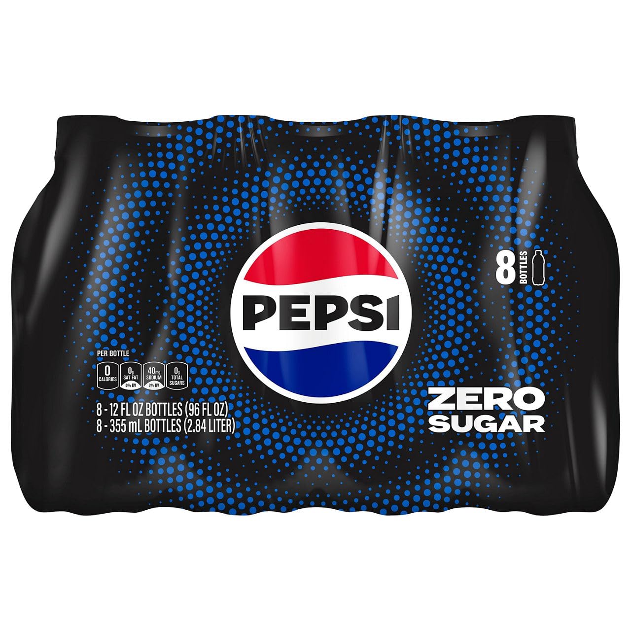 Pepsi, Zero Sugar Soda, 12 Fl Oz, 8 Count