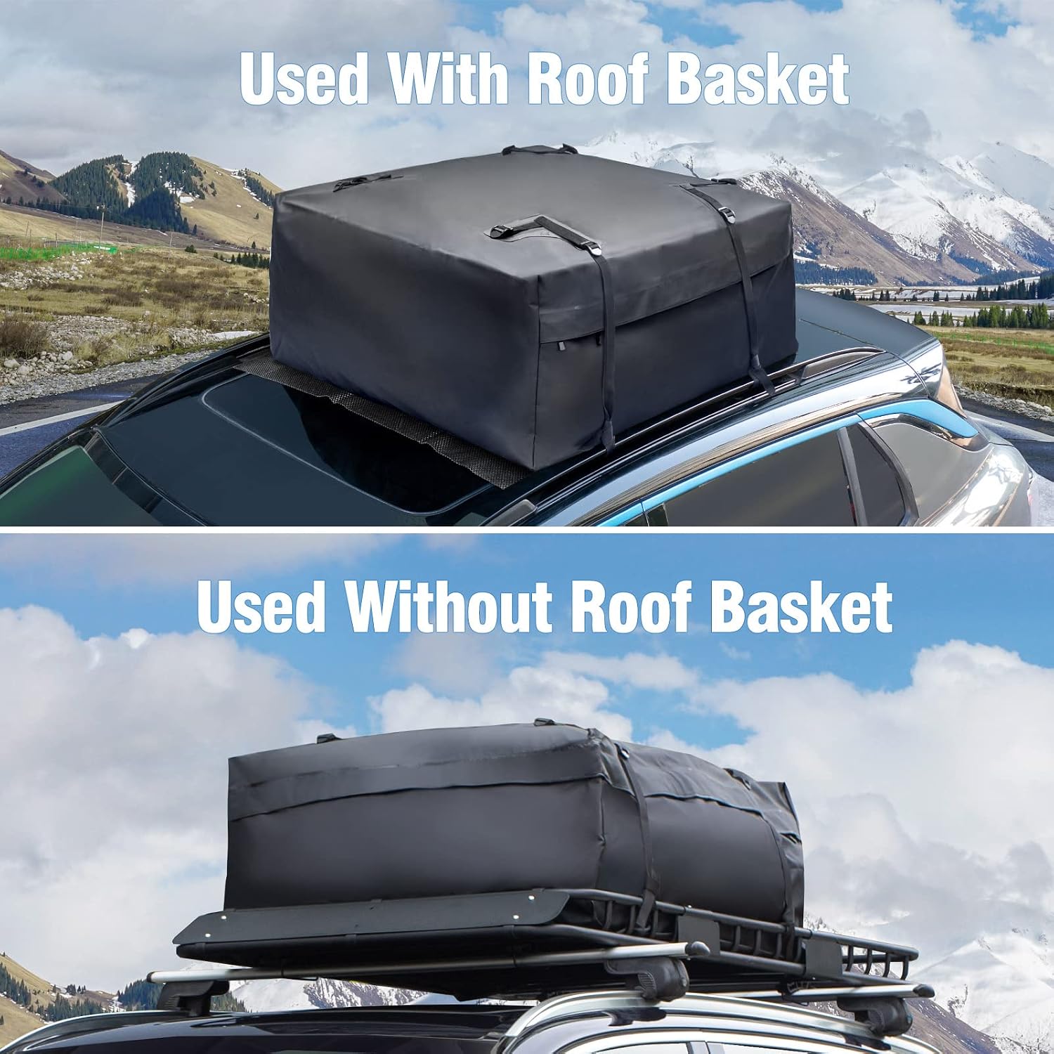 Leader Accessories Roof Rack Cargo Basket 64"x39"x4" for SUV Truck Van Car | 150 lbs Capacity, Alloy Steel with Rust-Resistant , Easy Assembly, Extra Storage for Luggage, Camping & Outdoor Road Travel