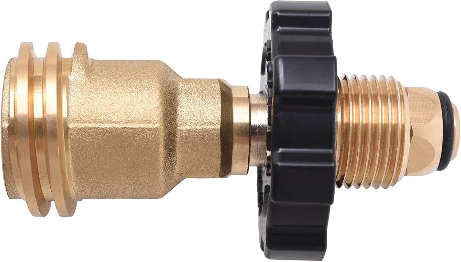 Flame King Propane Tank Adapter POL to QCC1 Type Converts Propane Tank from Old to New Connection