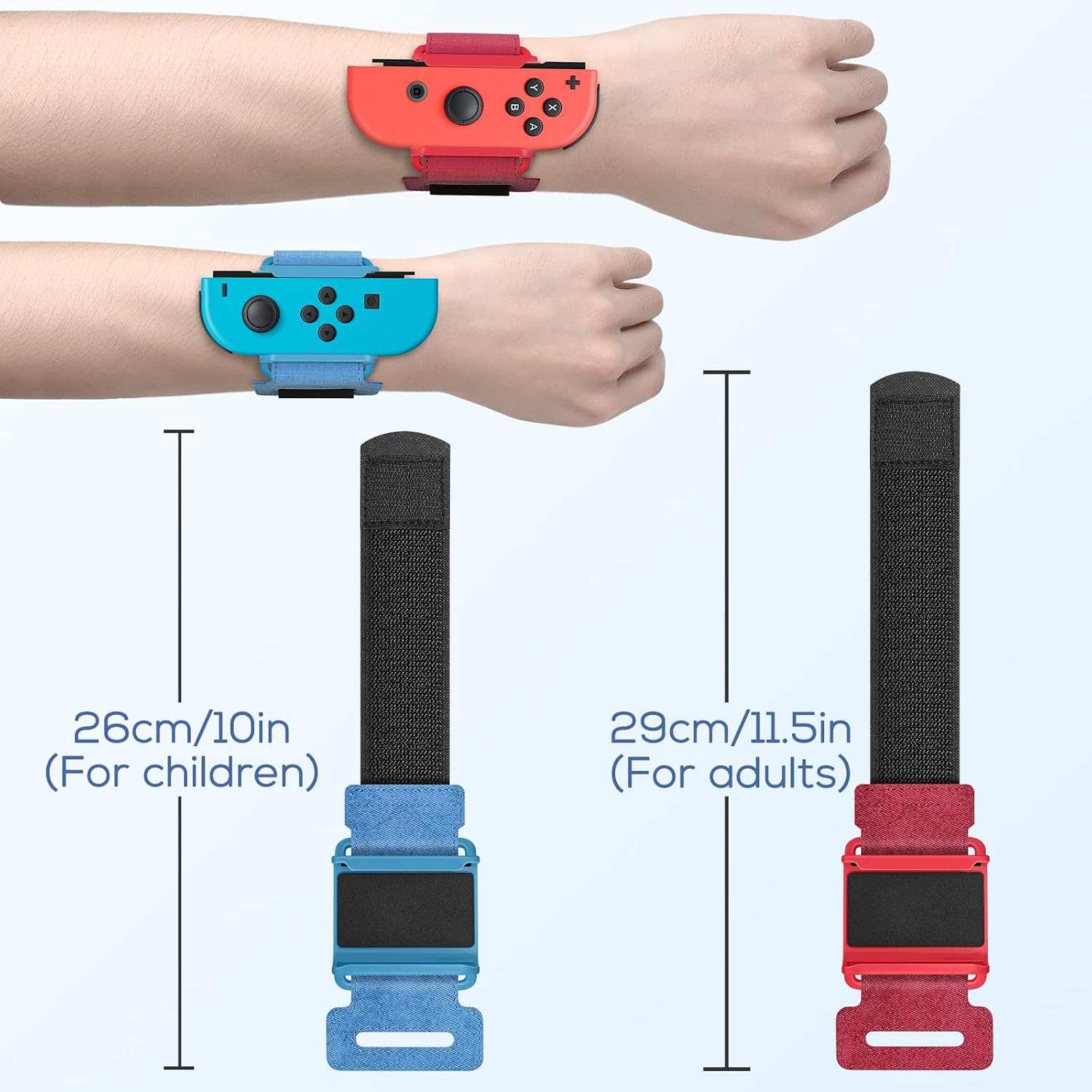 YUANHOT Adjustable Wrist Bands for Switch Joy-Con, Dance Workout, 2 Pack