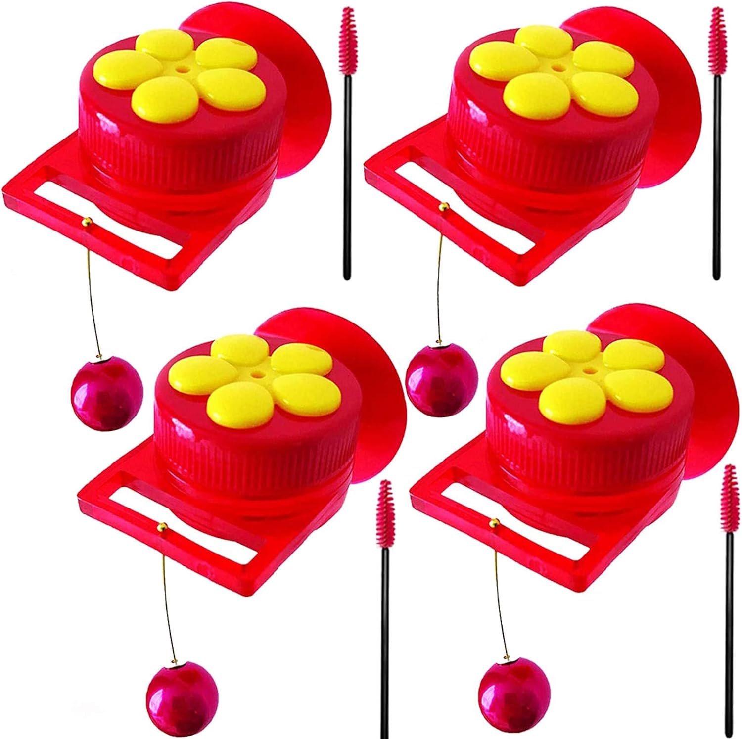 Naomo Handheld Hummingbird Feeders with Suction Cup, Multifunctional Mini Hummingbird Feeder with Perches for Outdoors