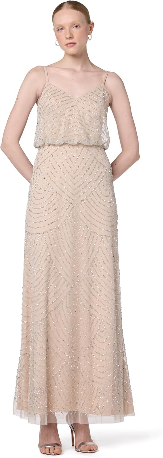 Adrianna Papell Women's Long Blouson Dress