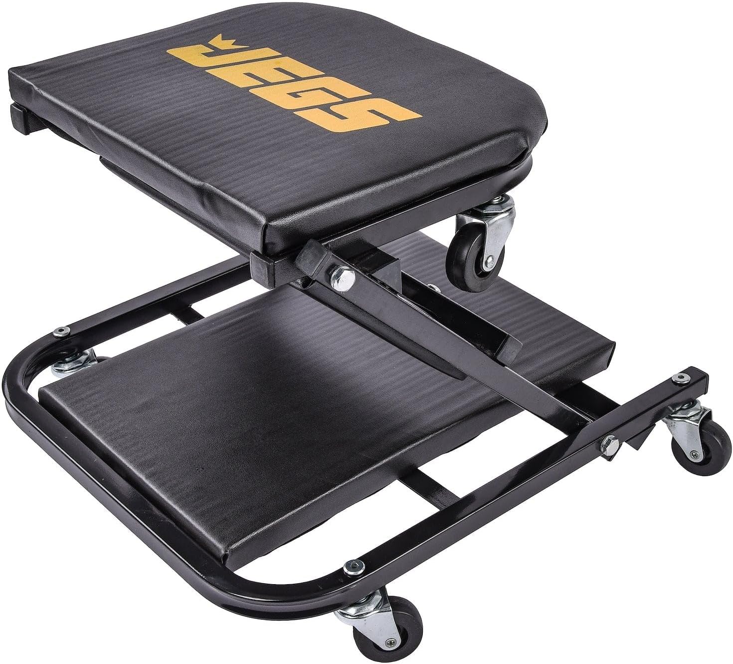 JEGS 2-in-1 Folding Creeper & Z-Seat | 2-in-1 Folding Creeper & Z-Seat for supporting the driver or passenger in the vehicle; steel construction