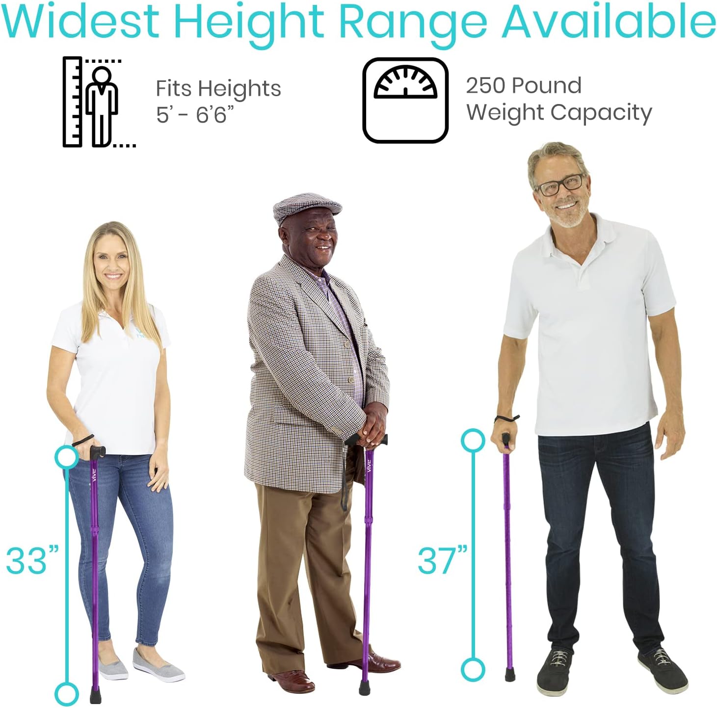 Vive Folding Cane - Foldable Walking Cane for Men, Women - Fold-up, Collapsible, Lightweight, Adjustable, Portable Hand Walking Stick - Balancing Mobility Aid - Sleek, Comfortable | Lightweight, Adjustable, Portable Hand Stick Balancing Mobility Aid Slee…