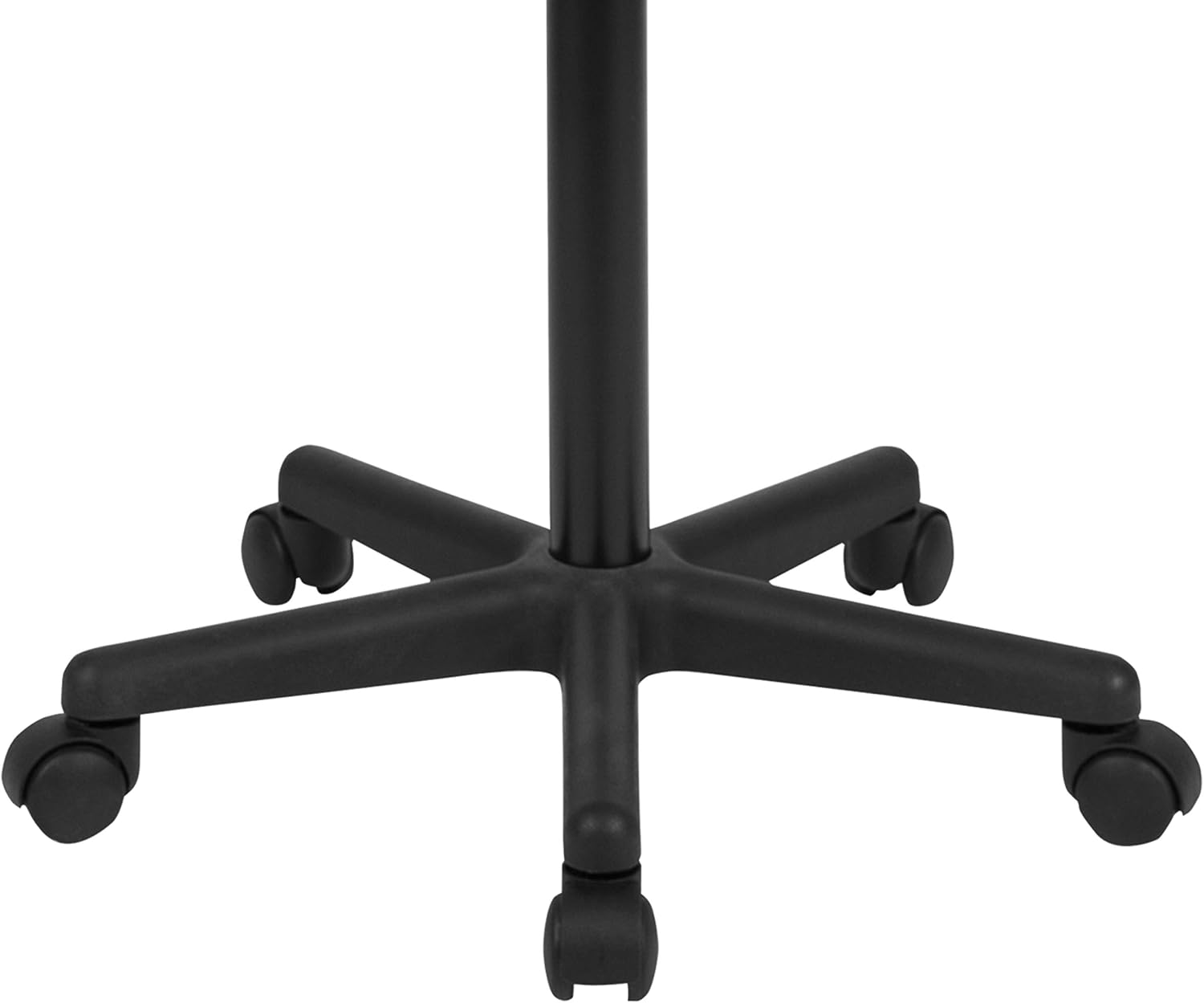 Flash Furniture Eve Sit to Stand Mobile Laptop Desk/Speaker's Lectern with Wheels, Modern Height-Adjustable Portable Standing Computer Desk, Black | Heavy Duty Nylon Base, Dual Wheel Casters