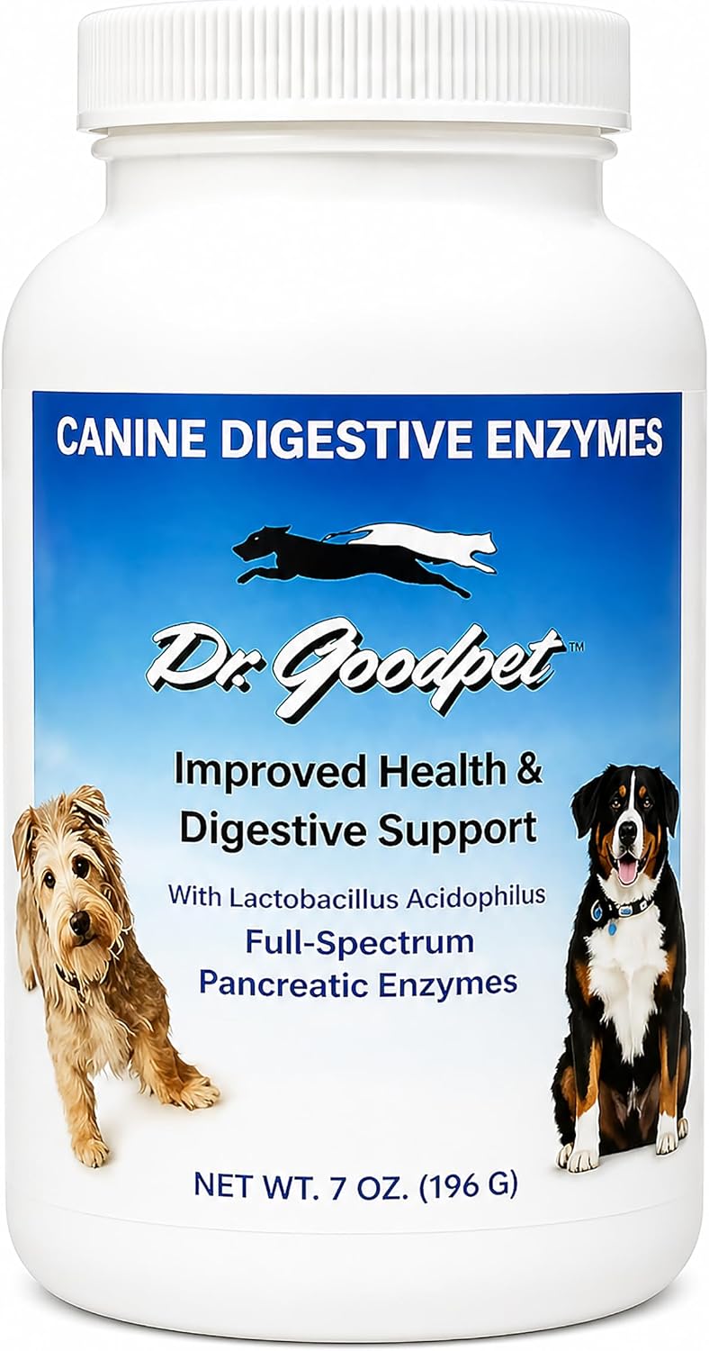 Digestive Enzymes + Probiotics for Dogs – Gut Health & Sensitive Stomach Support – Helps Relieve Gas
