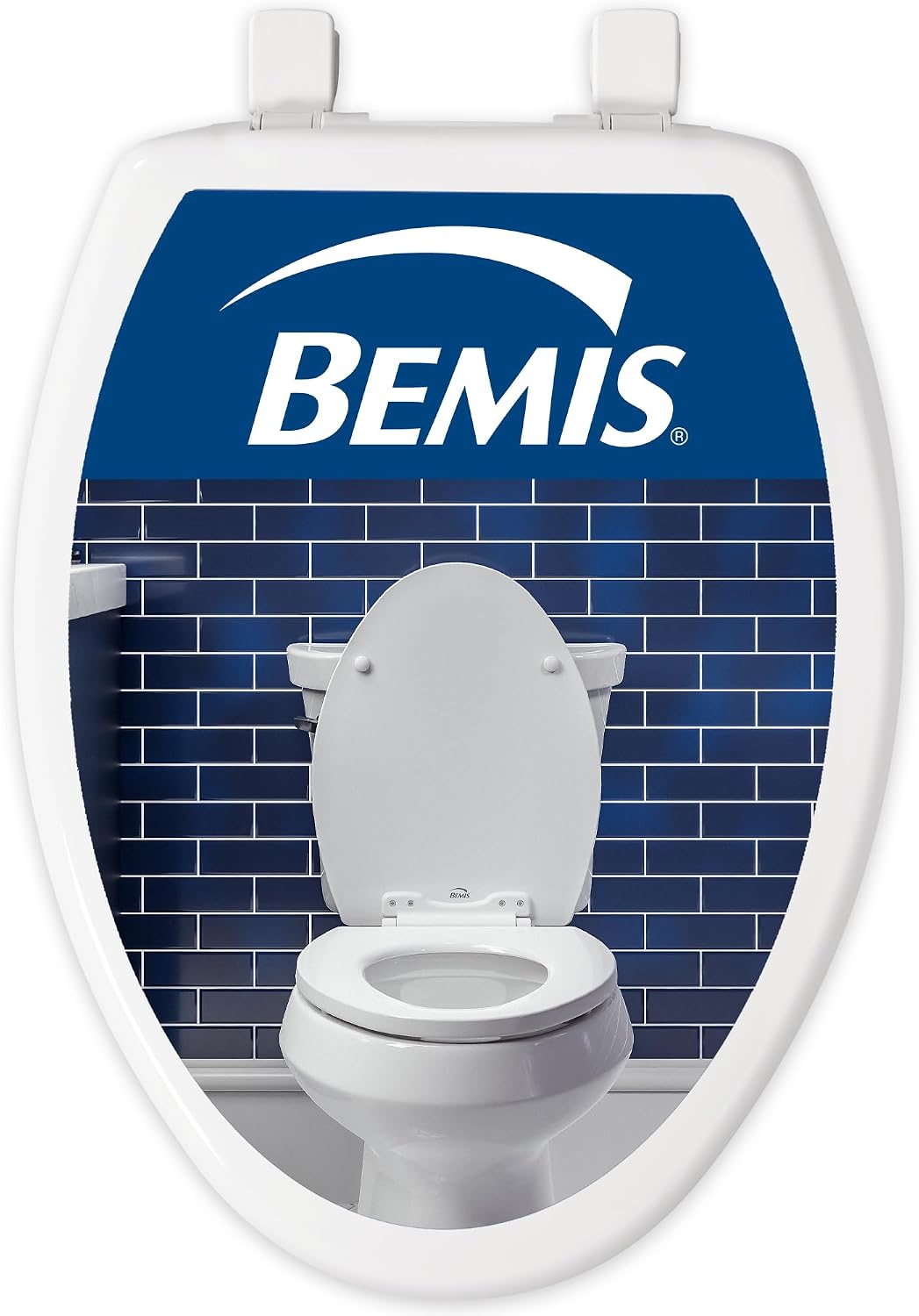 Bemis 1500EC 390 Lift-Off Wood Elongated Toilet Seat, Cotton White (Pack of 1) | Durable enameled wood resists chipping & scratching, fits all standard elongated toilets, Made in USA, 1500EC 390