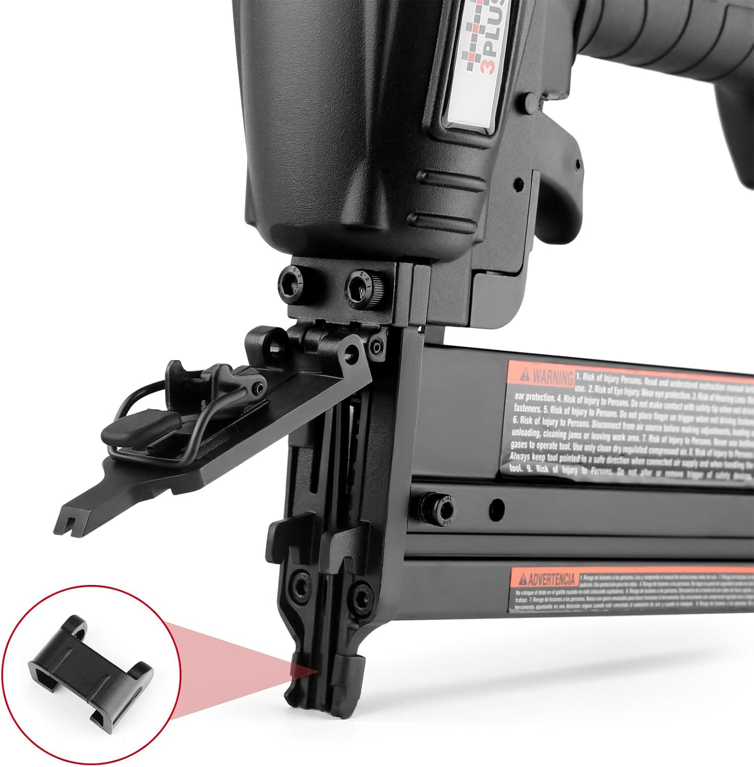 3PLUS HFS509040SP 4-in-1 Pneumatic 18 Gauge Flooring Stapler/Nailer