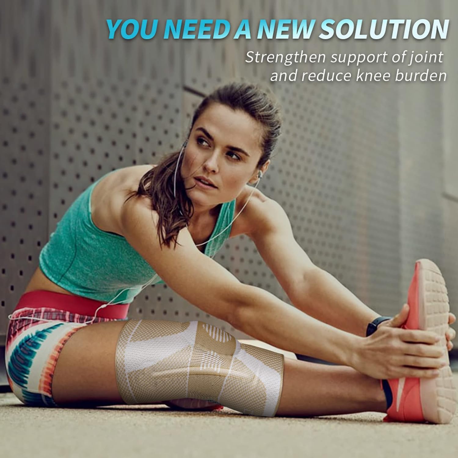NEENCA Knee Braces for Knee Pain Relief, Compression Knee Sleeves with Patella Gel Pad & Side Stabilizers, Knee Support for Weightlifting, Running
