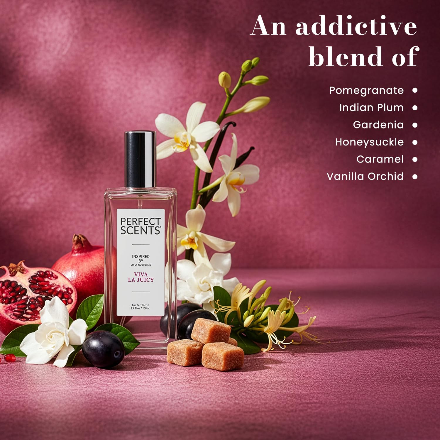 Perfect Scents Fragrances, Inspired by Juicy Couture's Juicy Couture, Women’s Eau de Toilette, Vegan, Paraben-Free, Phthalate-Free, Never Tested on Animals, 2.5 Fluid Ounces