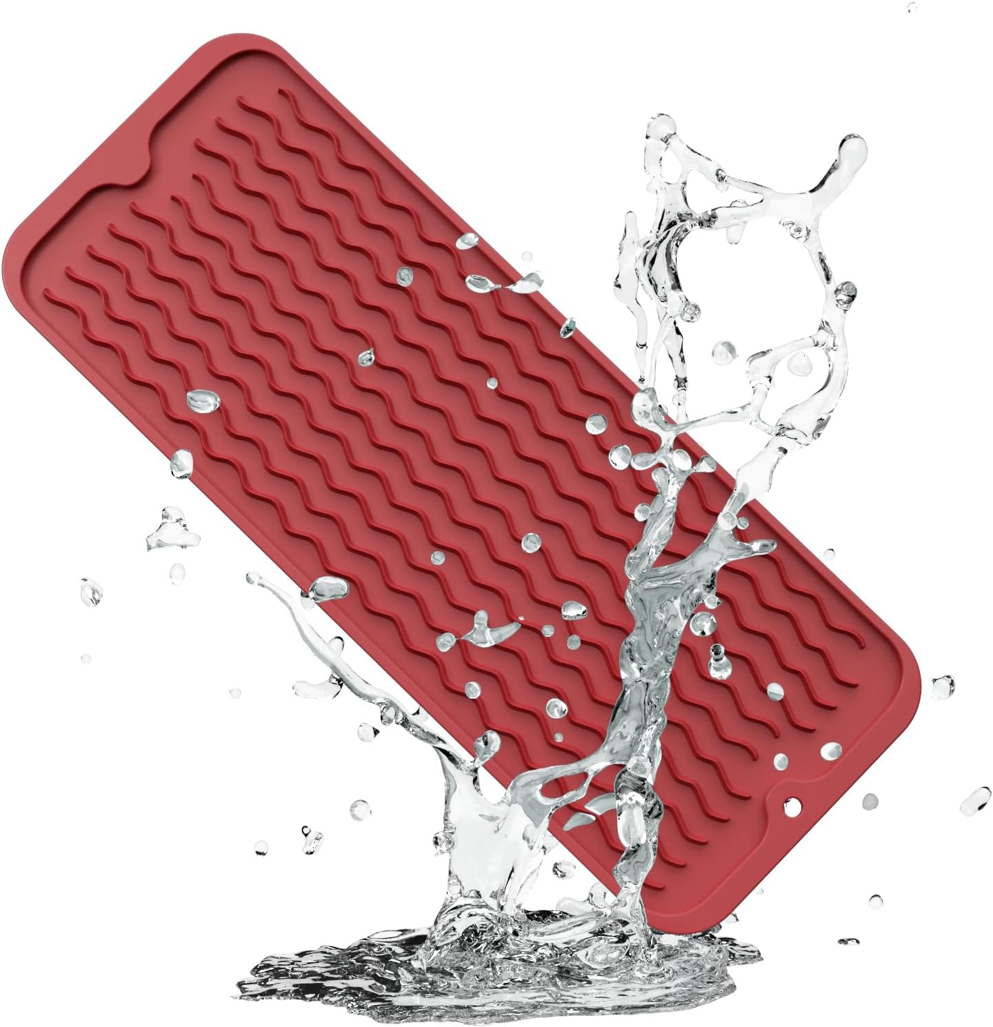 ZLR Silicone Dish Drying Mat for Kitchen Counter, Eco-Friendly Fast Dry Dish Mat, Easy Clean Multi Usage Drying Matt, Heat Resistant Trivet