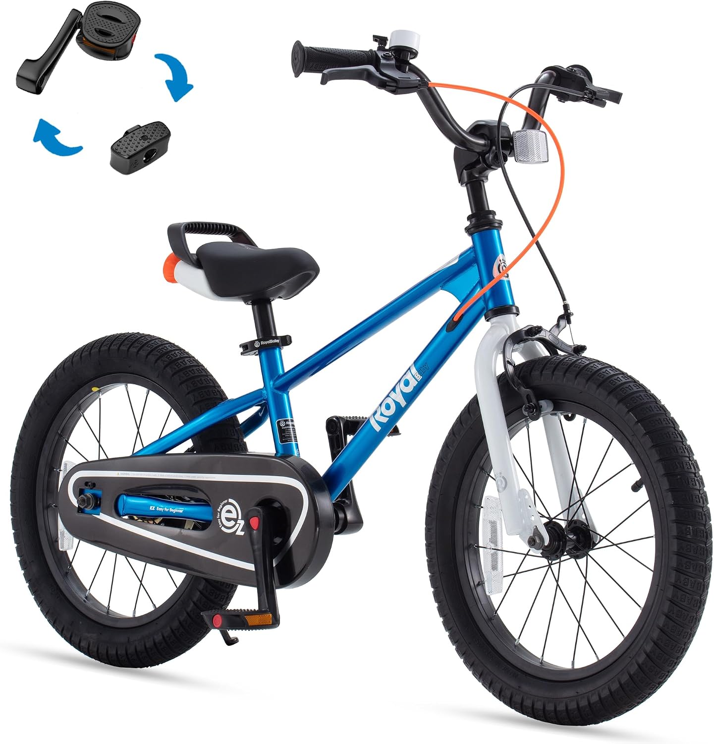 RoyalBaby EZ Kids Bike 12 14 16 18 20 Inch Balance Pedal 2-in-1 Training Bicycle Boys Girls Ages 3 to 12 Years Easy Learn for Beginners