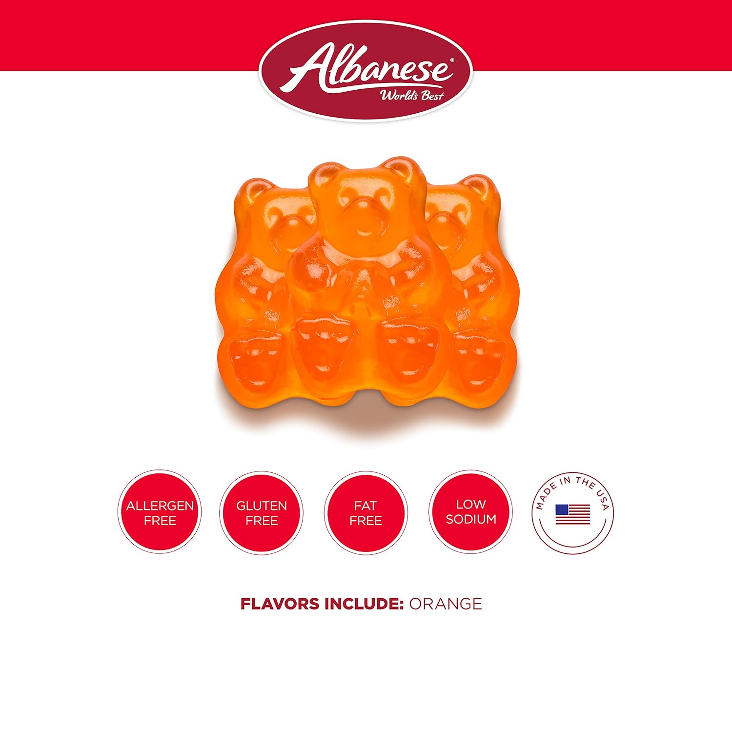 Albanese World's Best 12 Flavor Gummi Bears | 5lbs of Fruit Bulk Candy | Soft and Chewy Gummies, Gluten Free, Fat Free | Cherry, Blue Raspberry, Mango and More | Great Snack for Travel and Kids