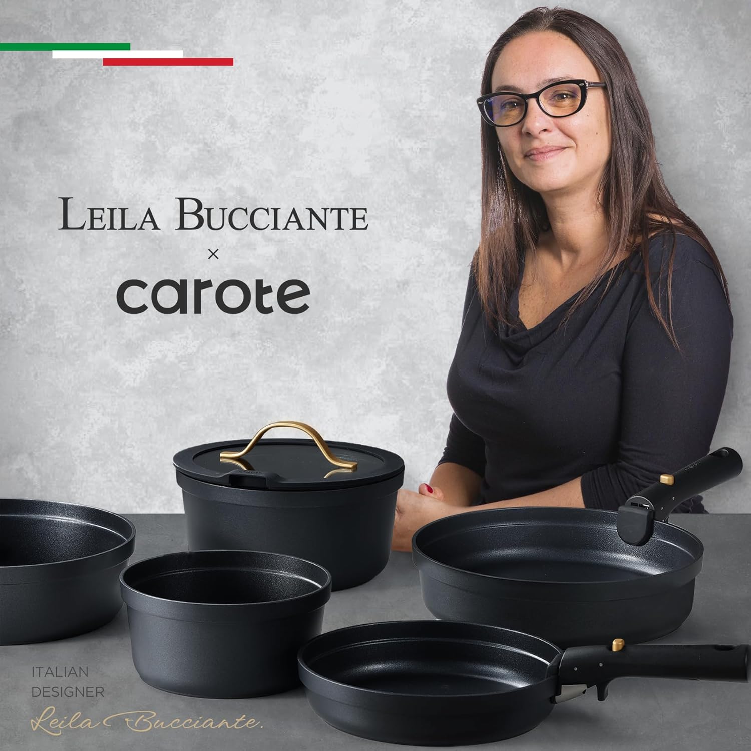 CAROTE 21pcs Pots and Pans Set Non Stick, Detachable Handle Cookware Sets | Ultra Nonstick, Space Saving, Dishwasher & Oven Safe