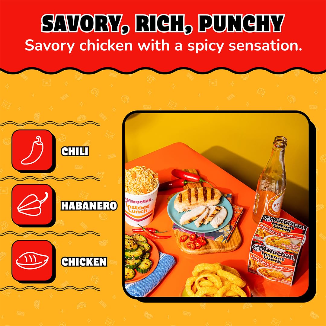 Maruchan Instant Lunch Ramen Noodles, Cheddar Cheese Flavor – Japanese-Style Instant Noodle Soup, Easy Meal Ready in 3 Minutes – 2.25 Oz. (12 Pack)