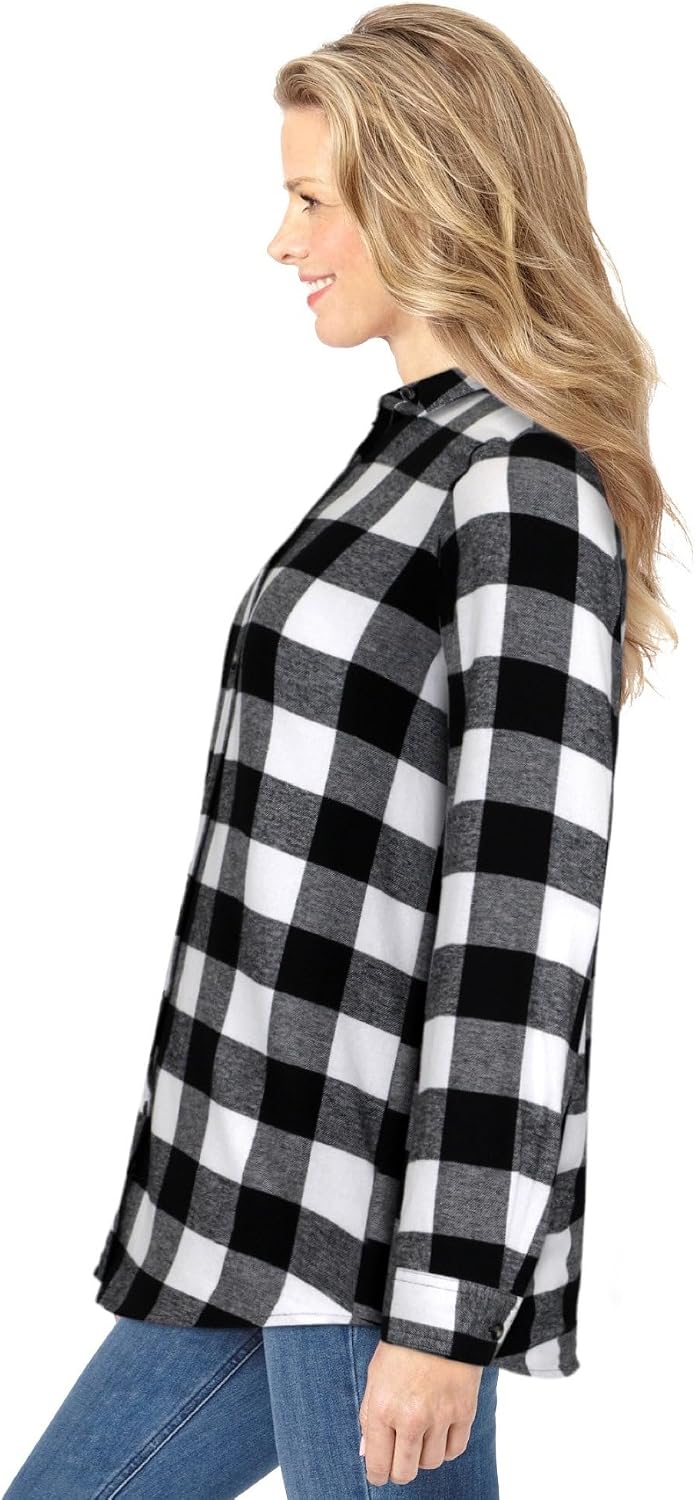 Woman Within Classic Flannel Shirt