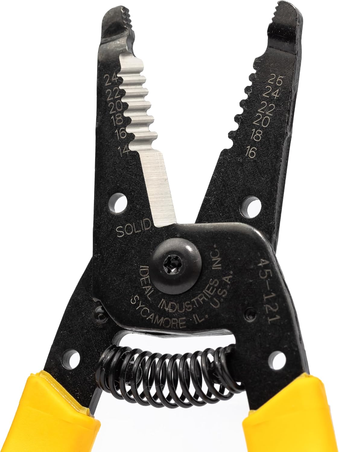 IDEAL Electrical Reflex Super T-Stripper Wire Strippers, 8–16 AWG Solid, 10–18 AWG Stranded, Ergonomic Wire Cutter and Stripping Tool with Textured Sleeves, Locking Handle