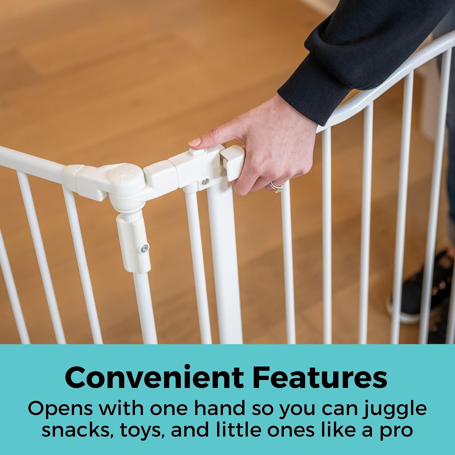 Toddleroo by North States - Deluxe Décor Safety Gate: Hardware Mounted Extra Wide Metal Baby Gate - Adjustable Child Gate - 38.3 to 72 Inches Wide - 30 Inches Tall - Matte Bronze