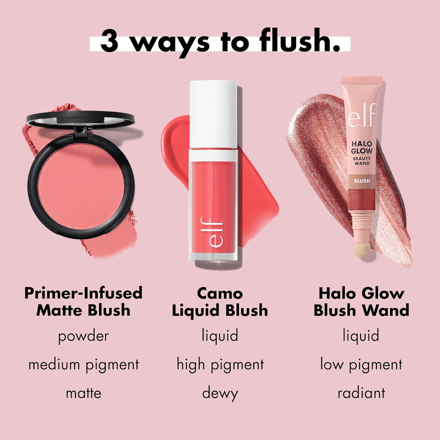 e.l.f Primer-Infused Blush, Long-Wear, Matte, Bold, Lightweight, Blends Easily, Contours Cheeks, Always Rosy, All-Day Wear, Vegan & Cruelty-Free