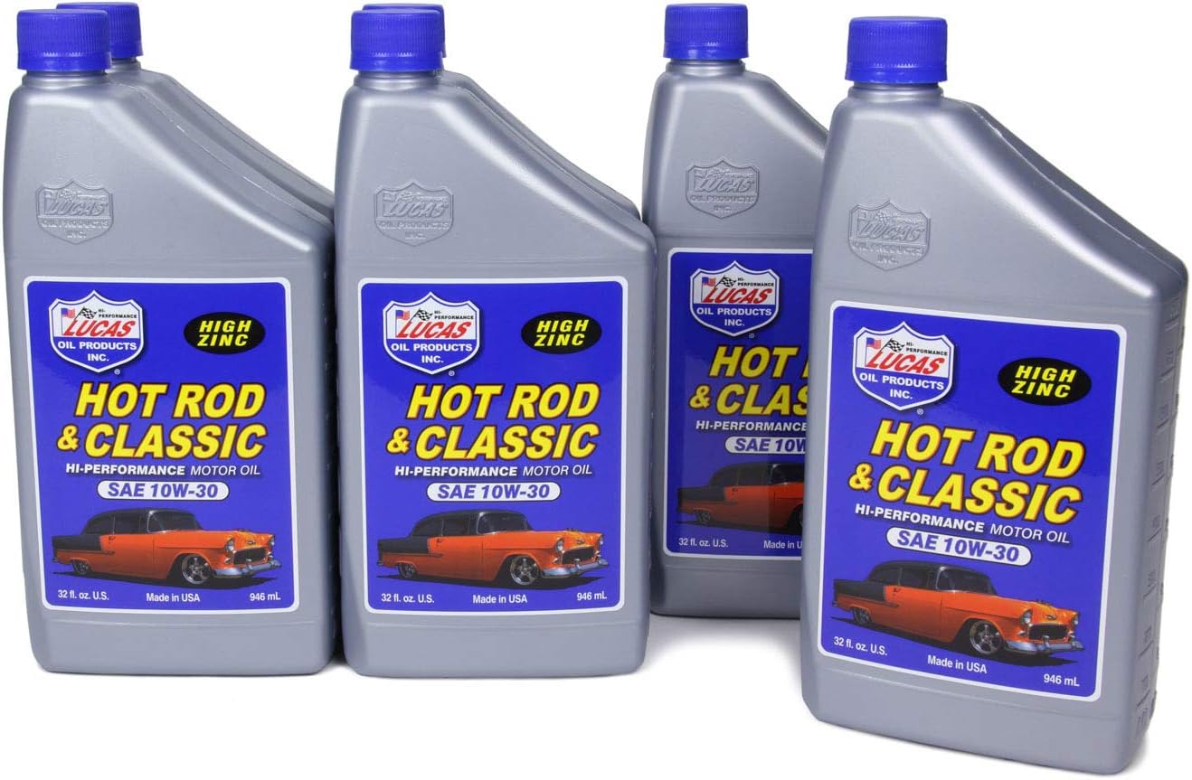 Lucas Oil 10688 Hot Rod and Classic Car SAE 10W-40 Motor Oil - 1 Quart