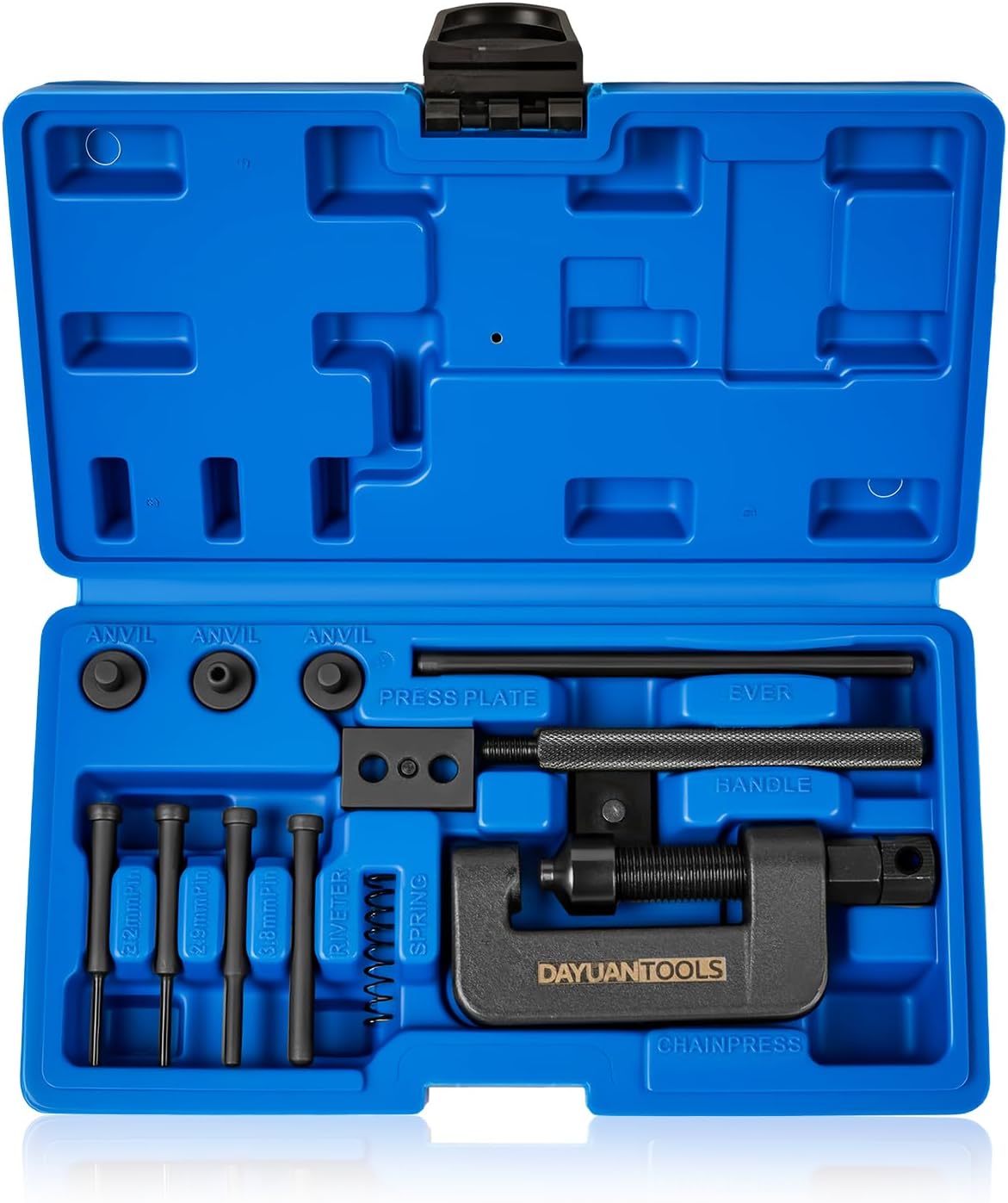 DAYUAN Motorcycle Chain Breaker Set, Chain Cutter and Riveter Kit, Red Case
