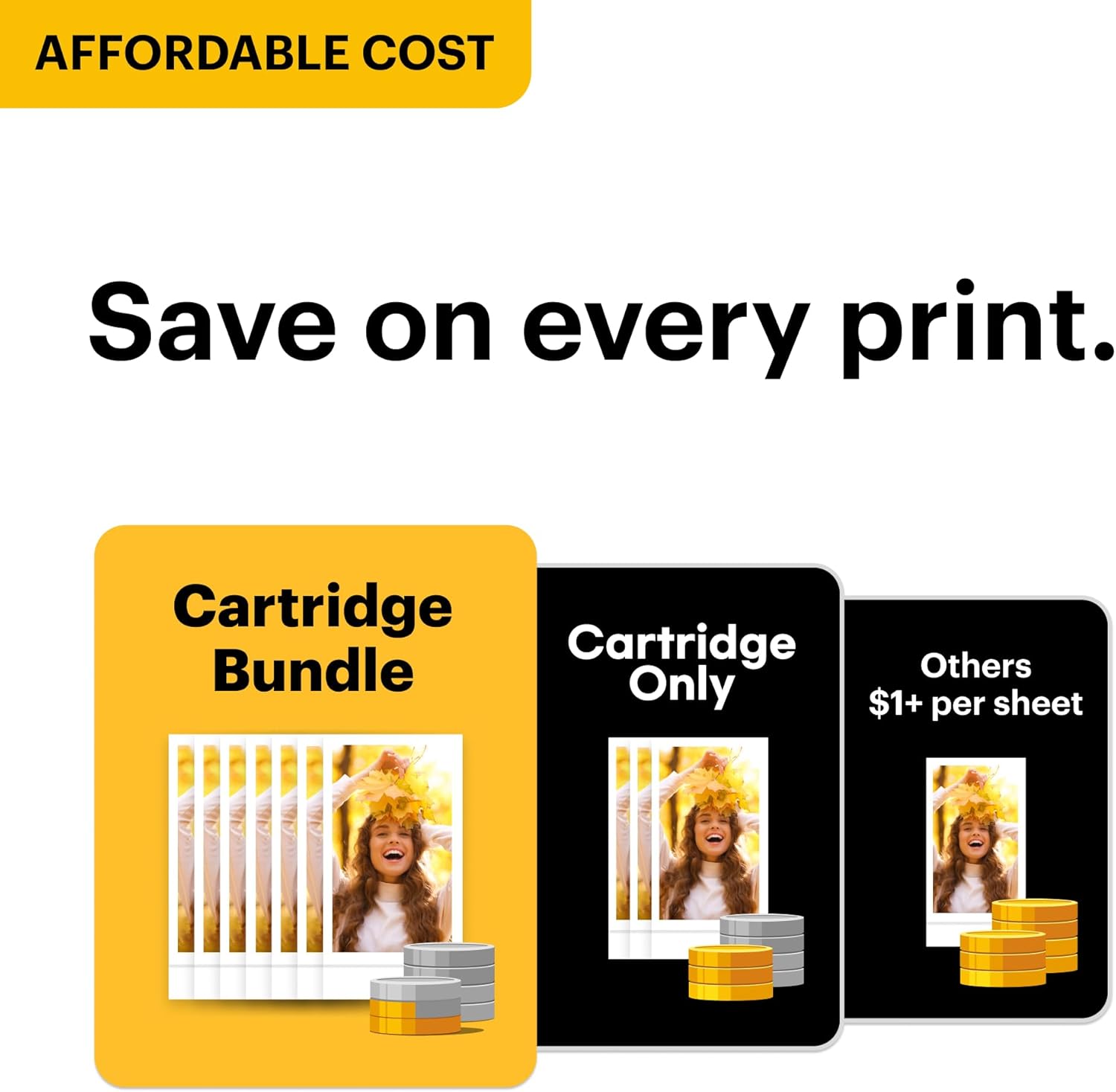 KODAK Mini 2 Retro 2x3 Portable Photo Printer, 4PASS, 38 Sheets, White