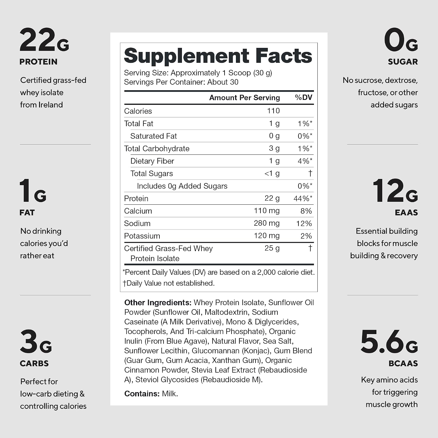 LEGION Whey+ Protein Whey Isolate from Grass Fed Cows (French Vanilla, 30 Servings) - Whey Protein Isolate Powder, Low Calorie, Non-GMO, Sugar Free, Lactose and Gluten Free, All Natural Protein Powder
