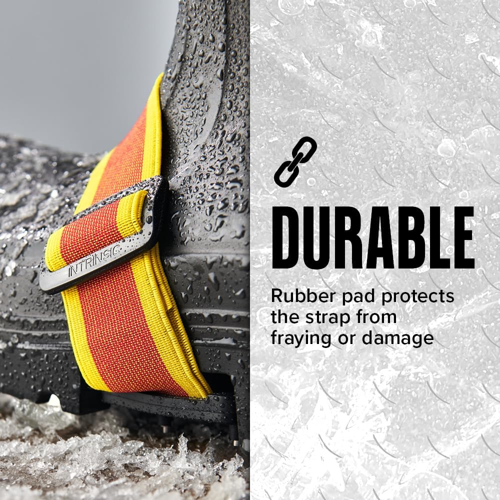 K1 Mid-Sole Ice Cleats for Men & Women - Rotatable Traction Aids For Winter Snow - Hi Vis - Low Profile