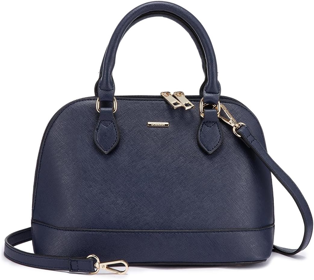 LOVEVOOK Purse for Women, Crossbody Dome Satchel Handbag with Double Zip