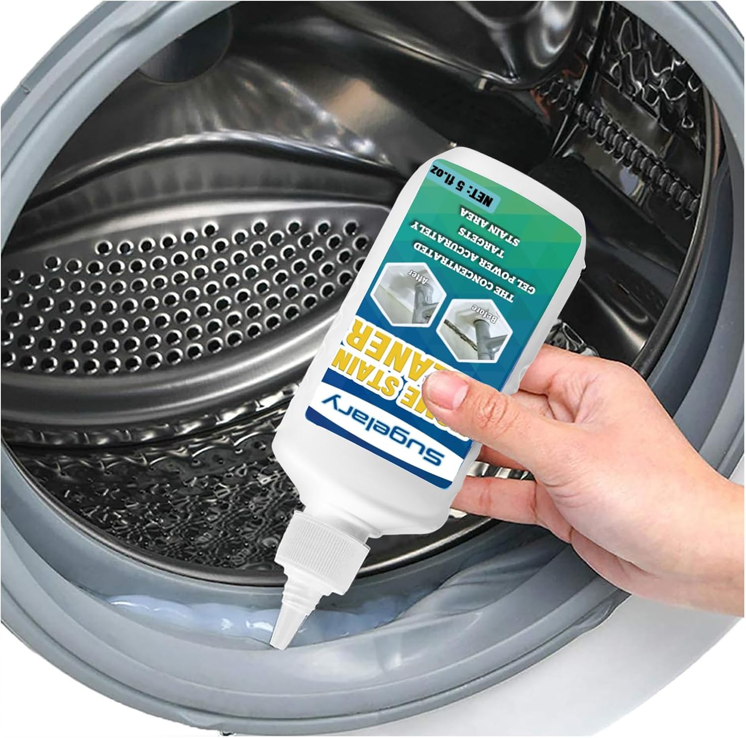 Sugelary Mold Stain Cleaner, 5 fl oz Mold Stain Cleaner Gel for Washing Machine, Home Stain Cleaning Gel for Fridge, Tile, Grout