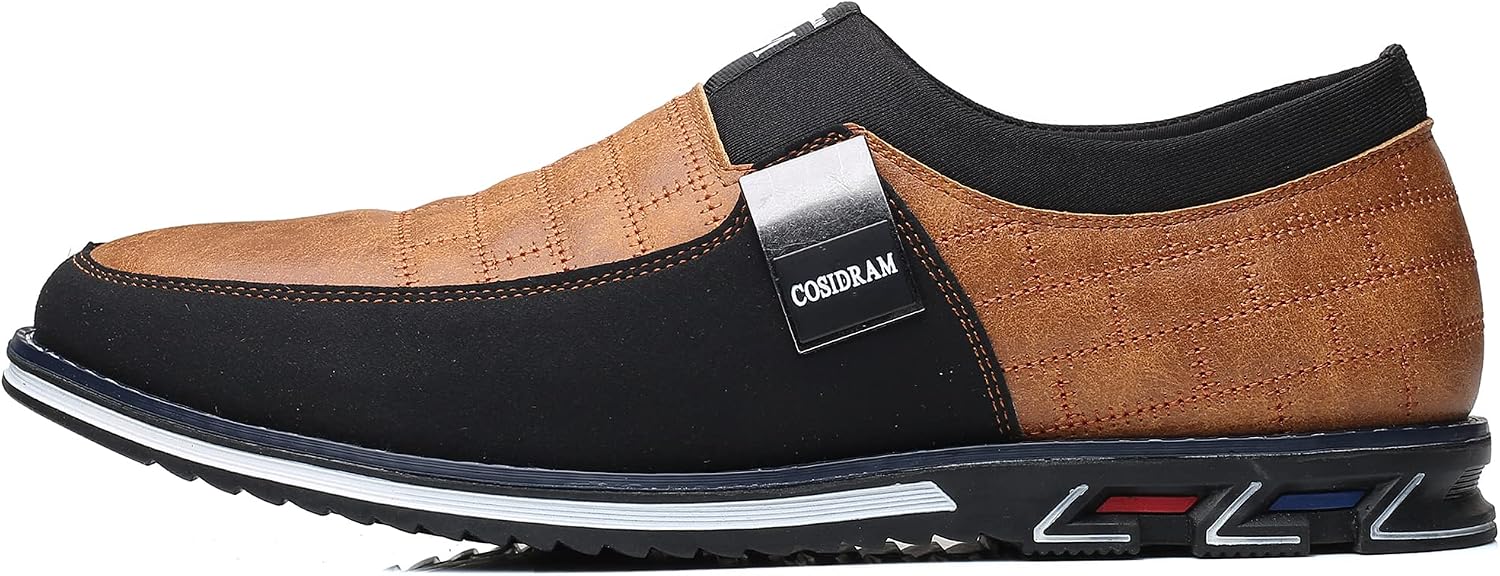 COSIDRAM Mens Casual Shoes Dress Sneakers Loafers Comfort Walking Shoes | Lightweight slip-on for hassle-free wear. Cloud-like comfort, sock-friendly fit for daily & semi-formal occasions.