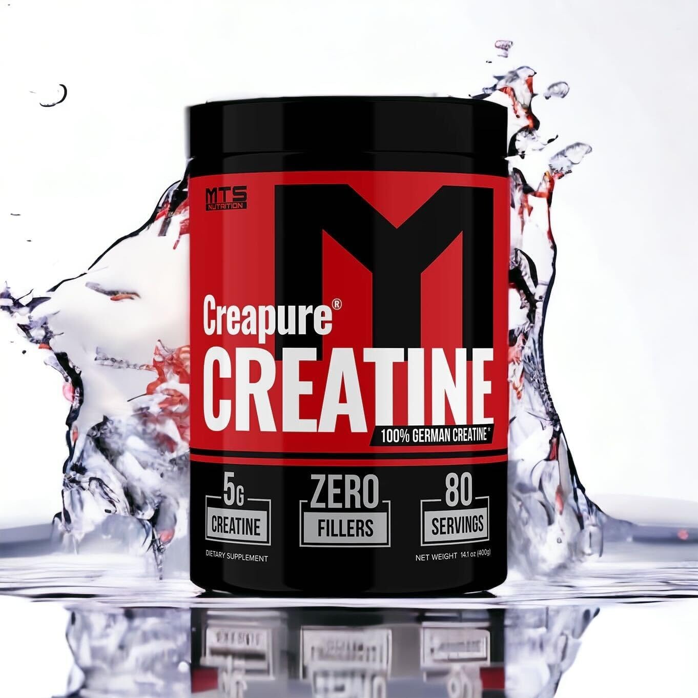 MTS Nutrition Creapure Creatine Powder - Muscle Growth & Recovery Supplement - 80 Servings Unflavored
