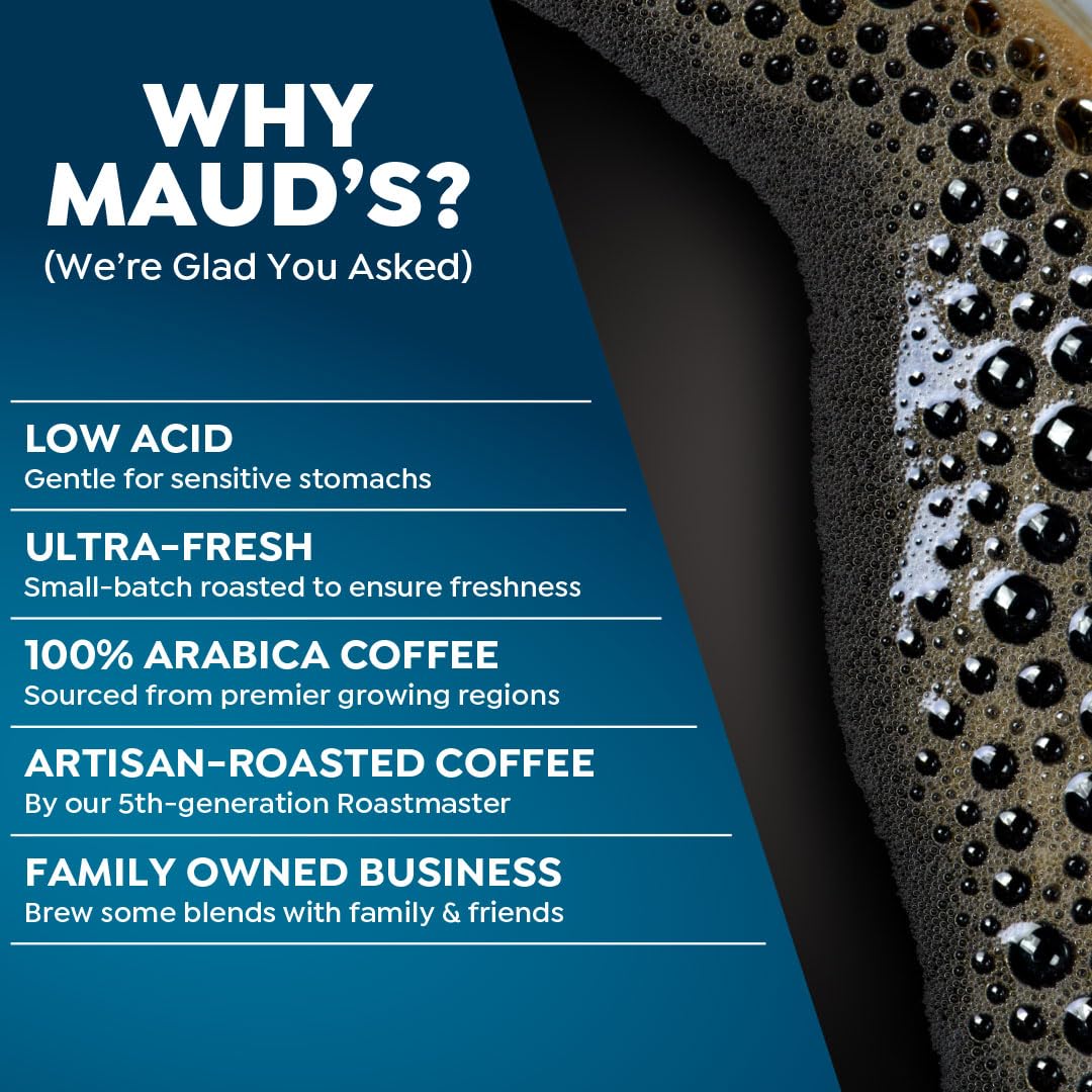 Maud’s Decaf Dark Roast Coffee Pods, 100ct | Decaffeinated Coffee in Single Serve Pods – Compatible with Keurig Coffee Makers