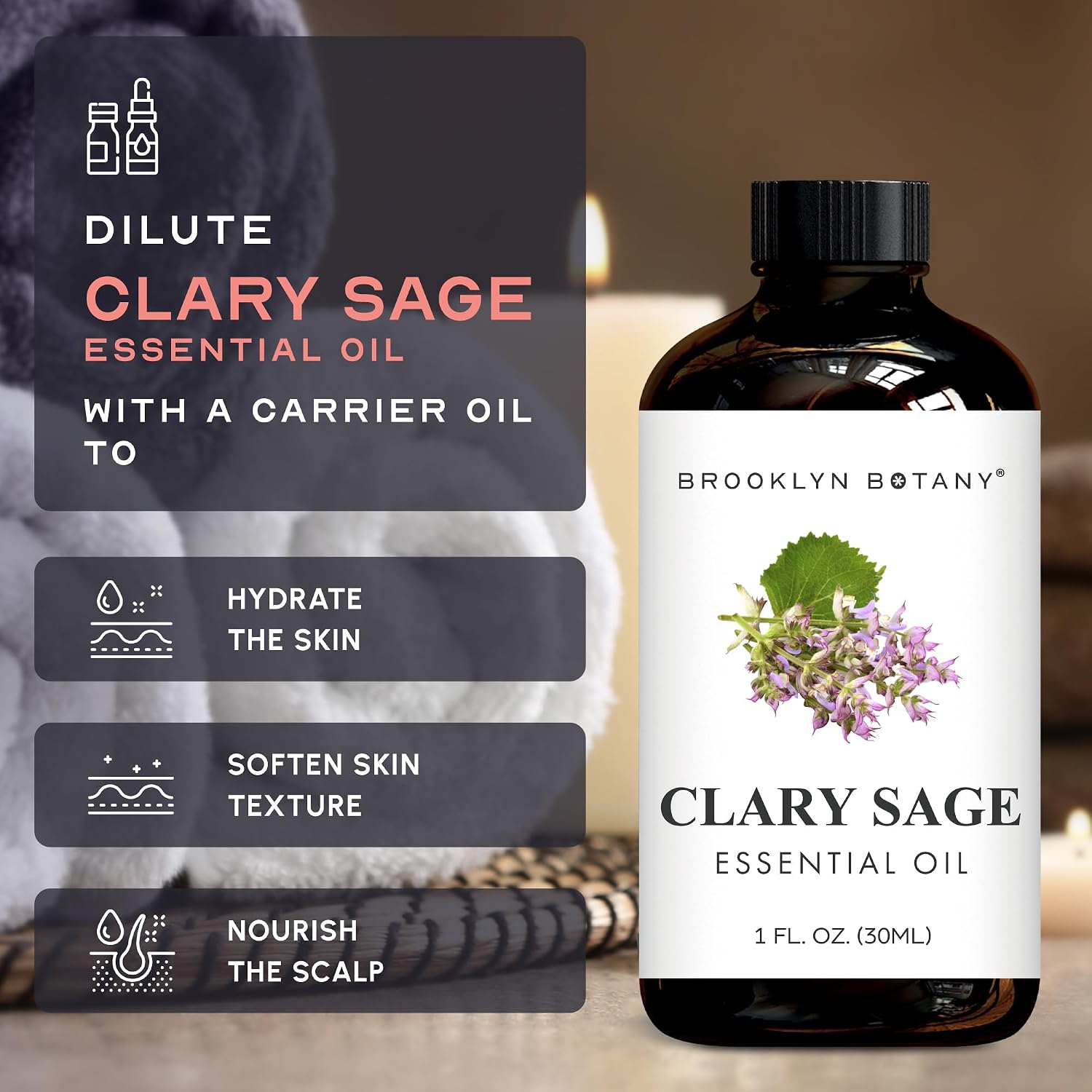 Brooklyn Botany Peppermint Essential Oil - Huge 4 Fl Oz - 100% Pure and Natural - Premium Grade with Dropper - for Aromatherapy and Diffuser
